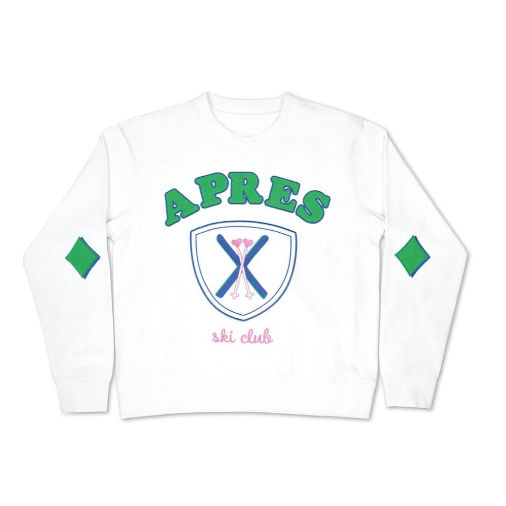 NEW ISCREAM girl's theme apres' sweatshirt in white